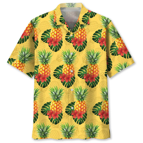 Hawaiian Shirt / Adults / S Beach Pineapple Hawaiian Shirt Men