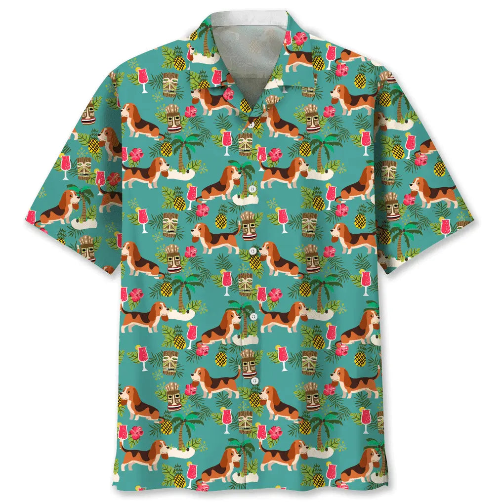 Hawaiian Shirt / Adults / S Beagle Beach Hawaiian Shirt