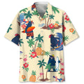Hawaiian Shirt / Adults / S Bear Surfing Tropical Hawaiian Shirt