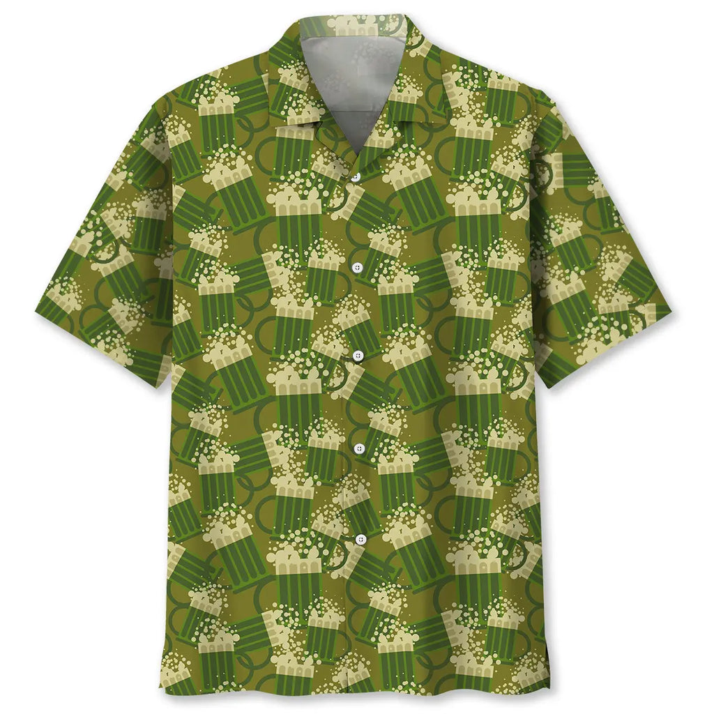 Hawaiian Shirt / Adults / S Beer Green Irish St.Patrick Day Hawaiian Shirt