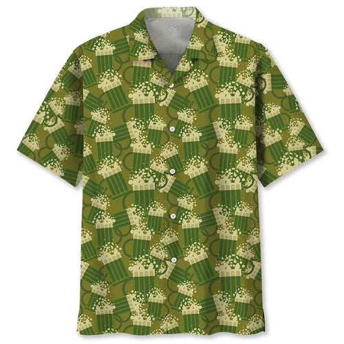 Hawaiian Shirt / Adults / S Beer Green Irish St.Patrick Day Hawaiian Shirt