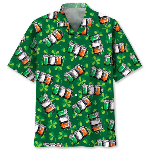 Hawaiian Shirt / Adults / S Beer Shamrock Irish St.Patrick Day Hawaiian Shirt