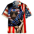 Hawaiian Shirt / Adults / S Bigfoot American Flag Hawaiian Shirt
