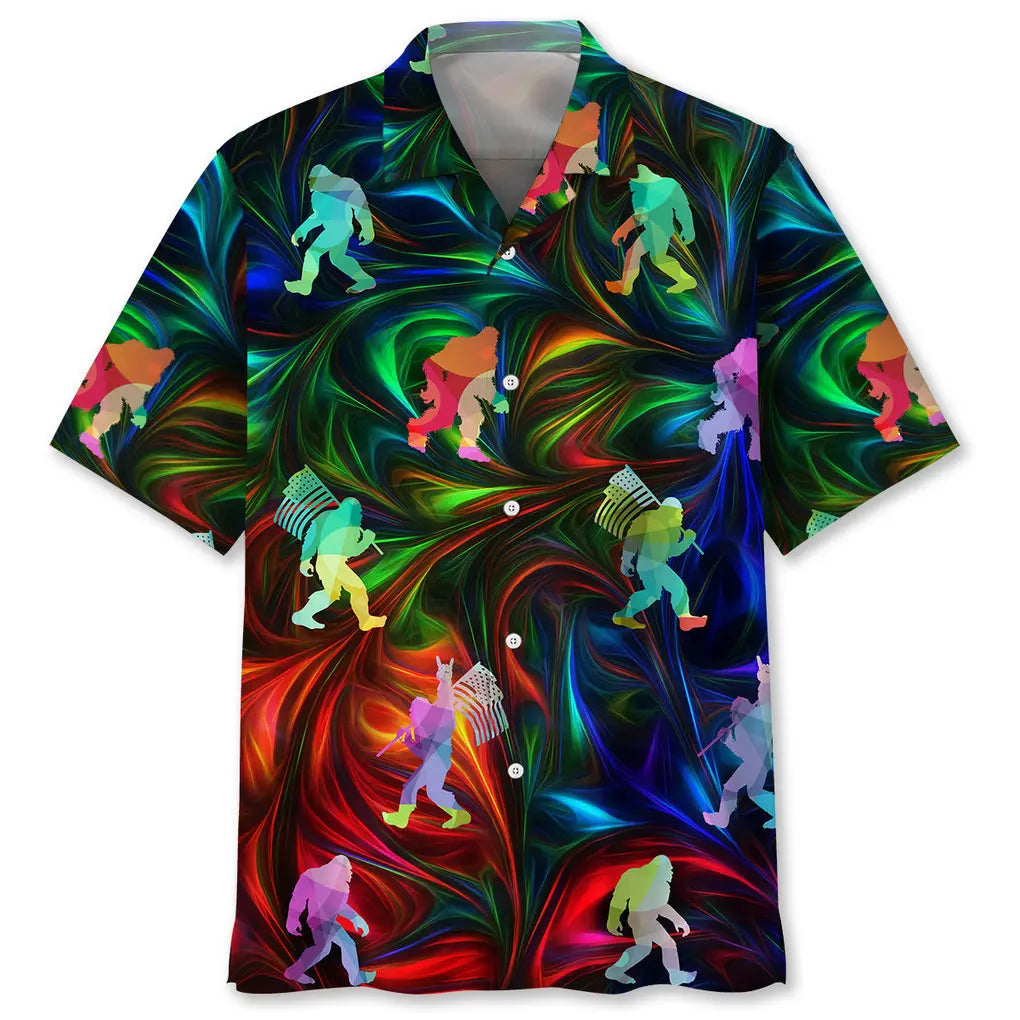 Hawaiian Shirt / Adults / S Bigfoot Believe Colorful Hawaiian Shirt