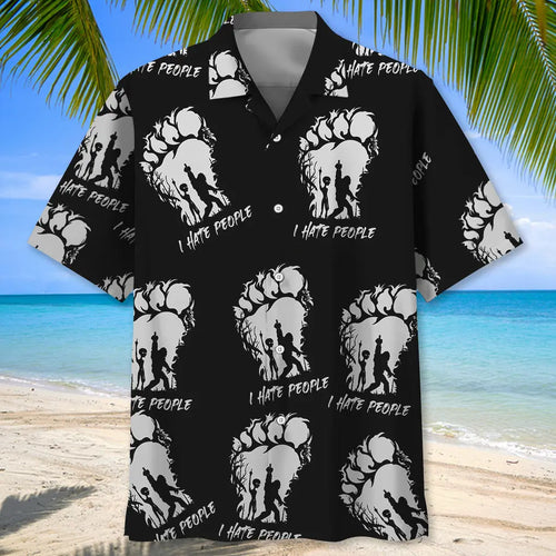 Bigfoot I Hate People Hawaiian Shirt