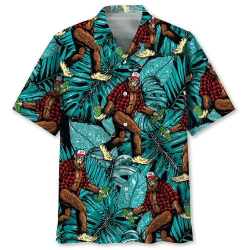 Hawaiian Shirt / Adults / S Bigfoot With Pickle Hawaiian Shirt