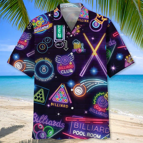 Billiard Neon Hawaiian Shirt