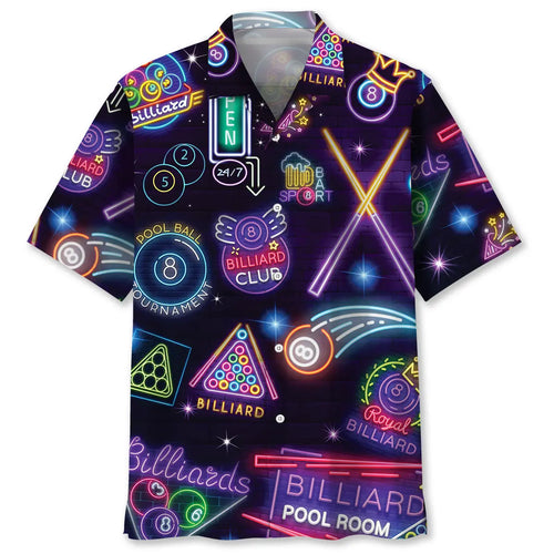 Hawaiian Shirt / Adults / S Billiard Neon Hawaiian Shirt