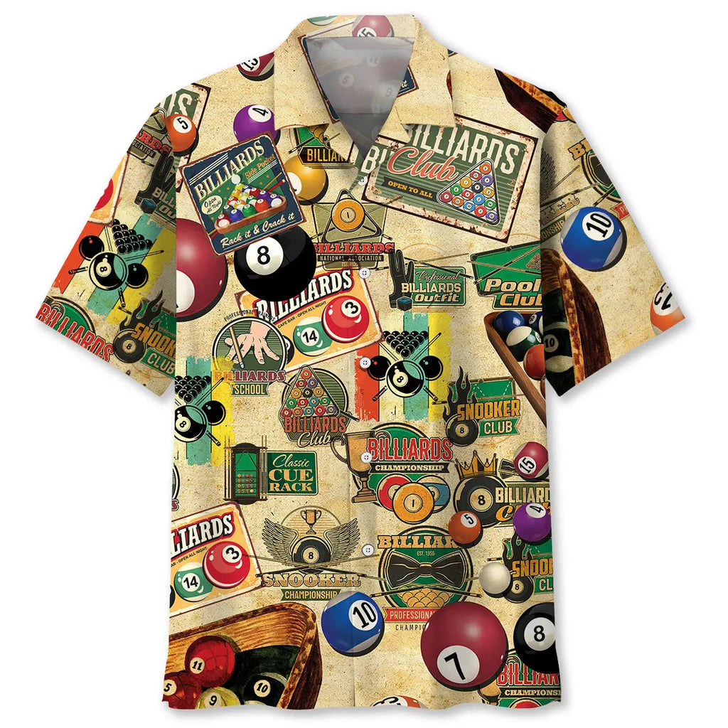 Hawaiian Shirt / Adults / S Billiard Vintage Hawaiian Shirt
