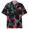 Hawaiian Shirt / Adults / S Black Cat Tropical Hawaiian Shirt
