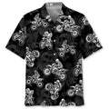 Hawaiian Shirt / Adults / S Black Dirt Bike Racing Hawaiian Shirt Men