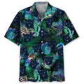 Hawaiian Shirt / Adults / S Black Leopard Tropical Hawaiian Shirt