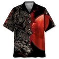 Hawaiian Shirt / Adults / S Blood Moon Wolf Hawaiian Shirt