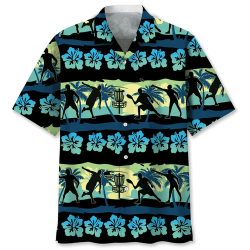 Hawaiian Shirt / Adults / S Blue Disc Golf Vintage Hawaiian Shirt