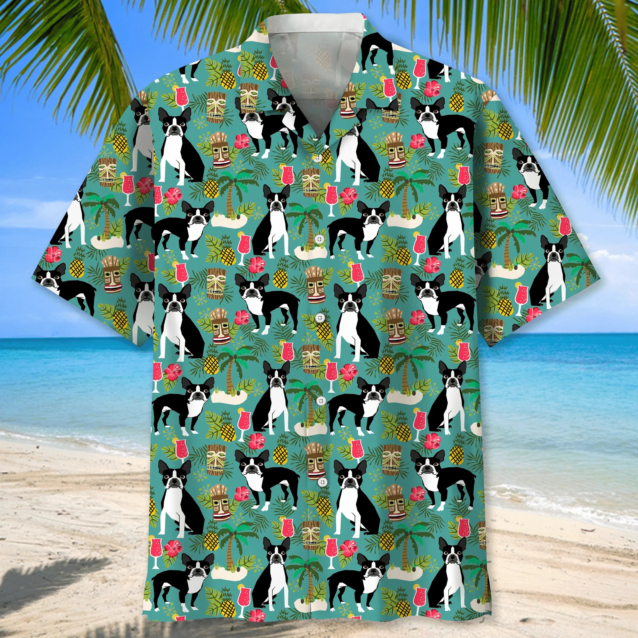 Boston Hawaiian Beach Hawaiian Shirt