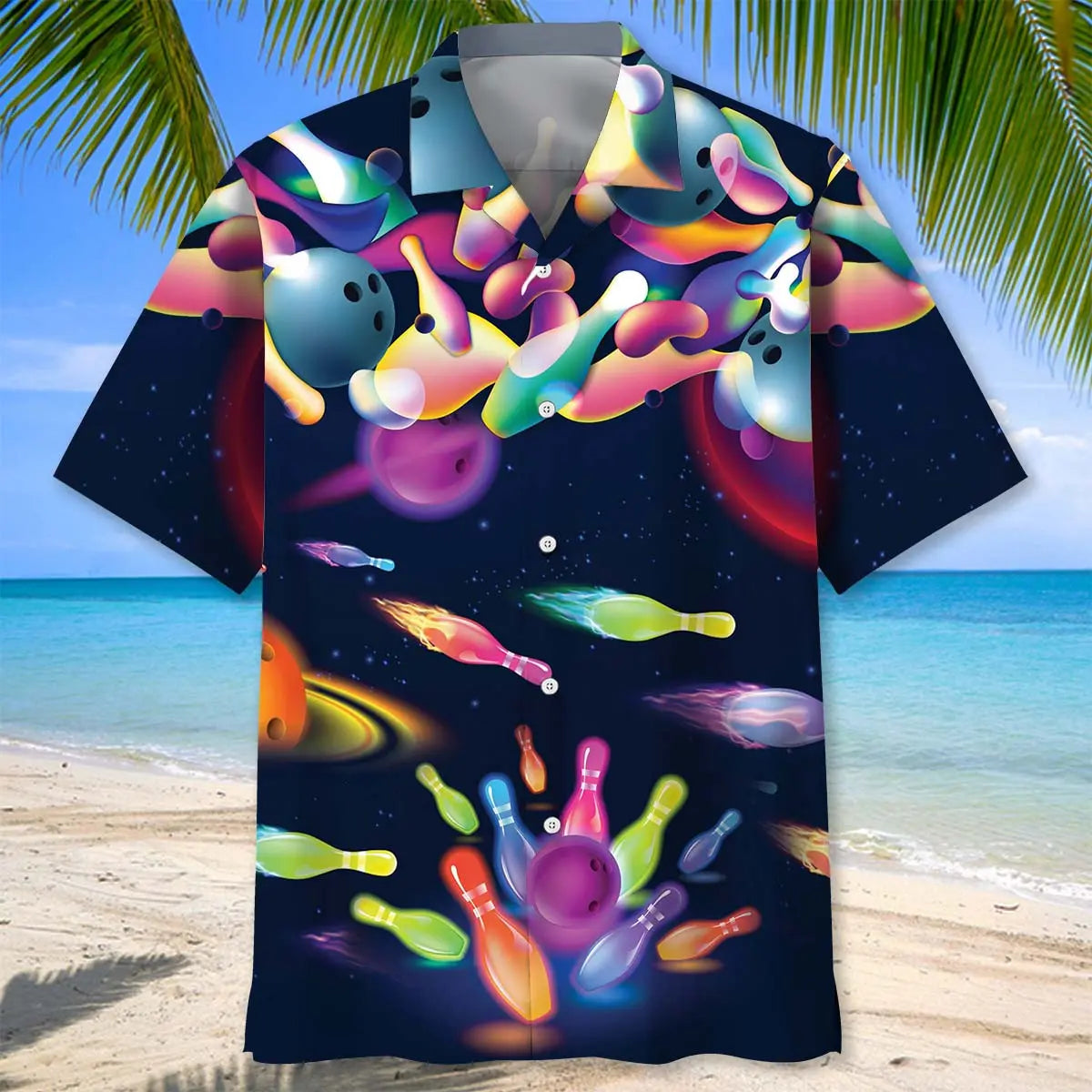Bowling Neon Hawaiian Shirt