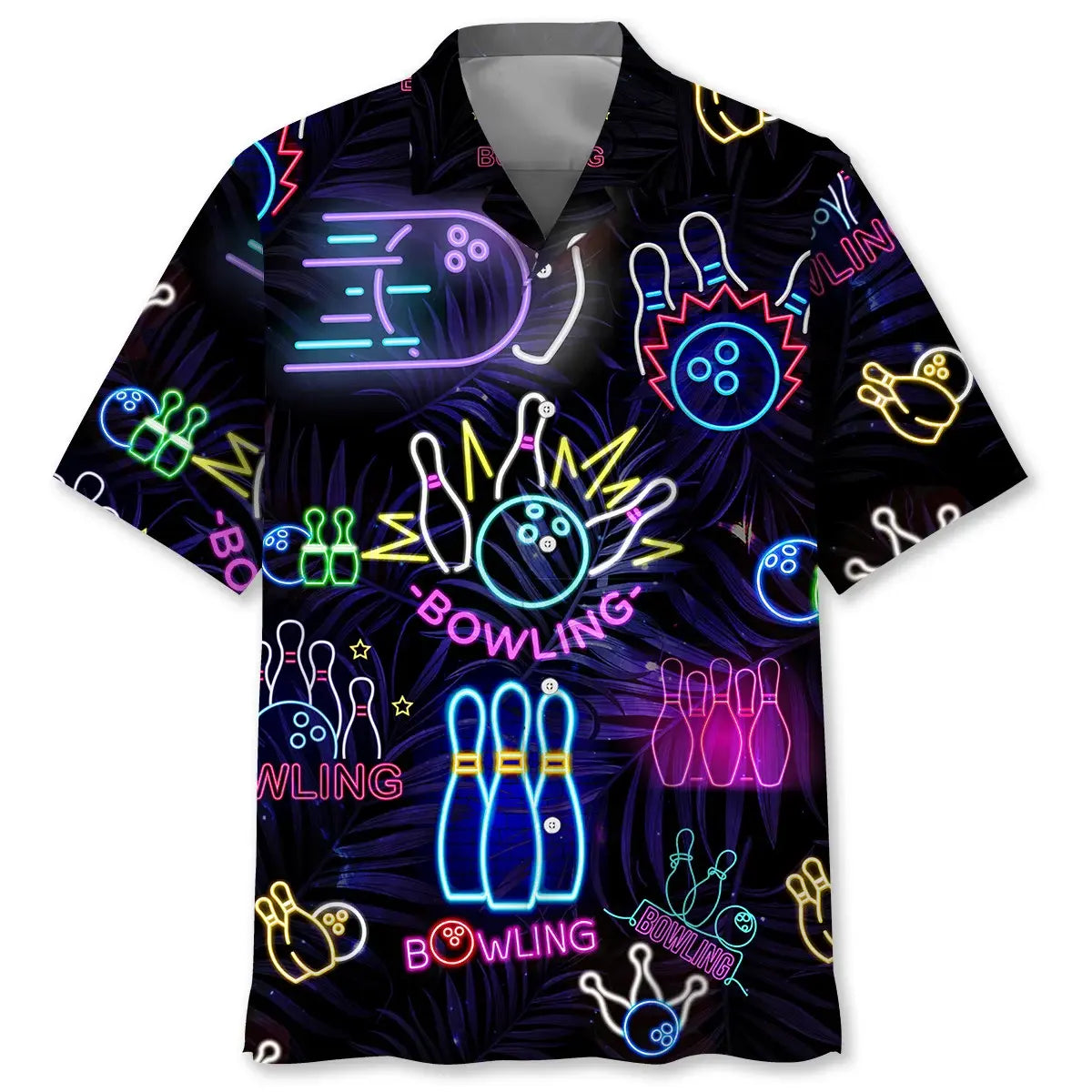 Hawaiian Shirt / Adults / S Bowling Neon Hawaiian Shirt