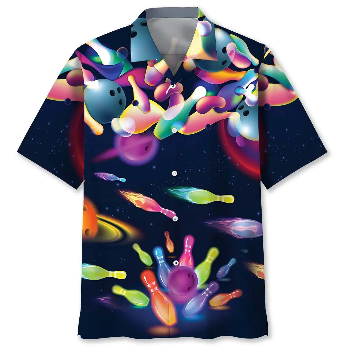 Hawaiian Shirt / Adults / S Bowling Neon Hawaiian Shirt