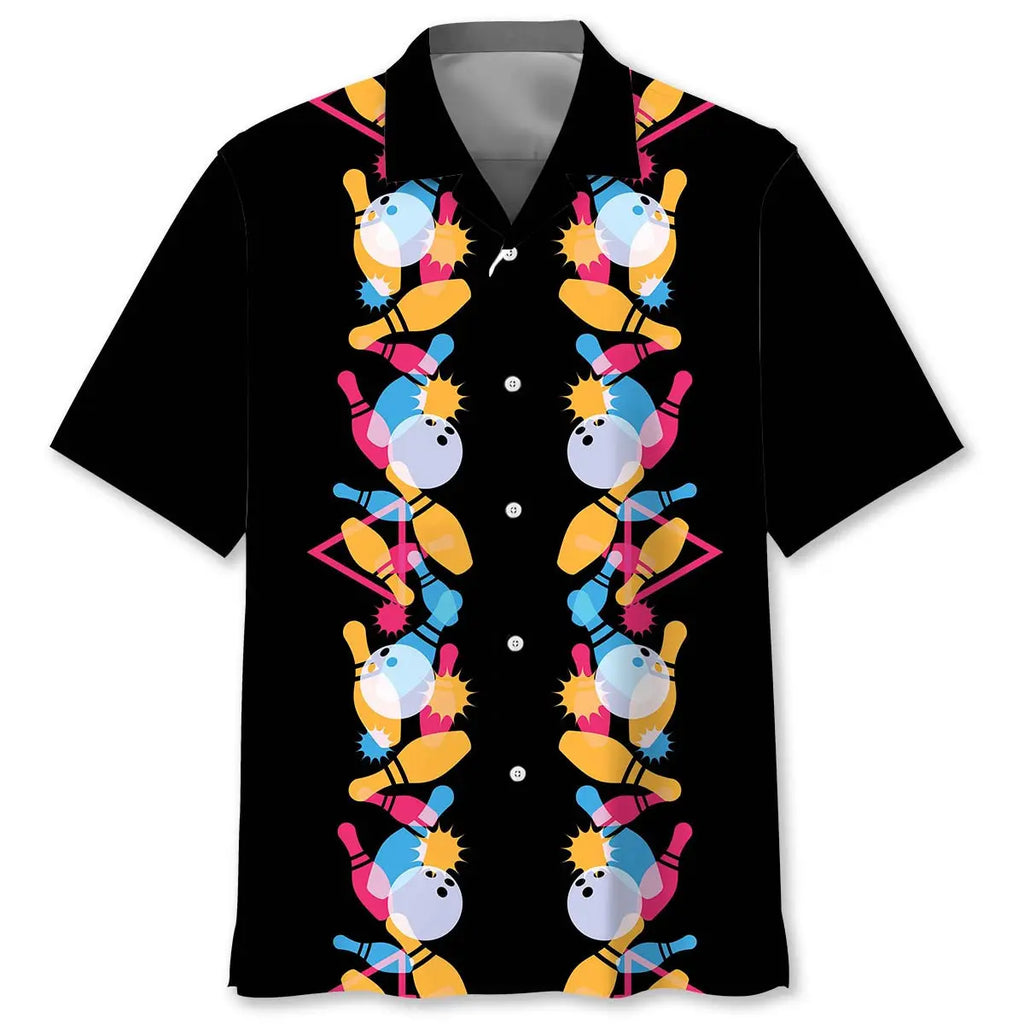 Hawaiian Shirt / Adults / S Bowling Retro 80s Hawaiian Shirt
