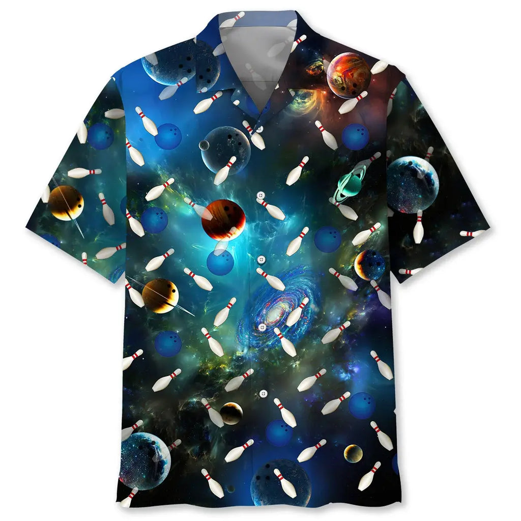 Hawaiian Shirt / Adults / S Bowling Space Hawaiian Shirt