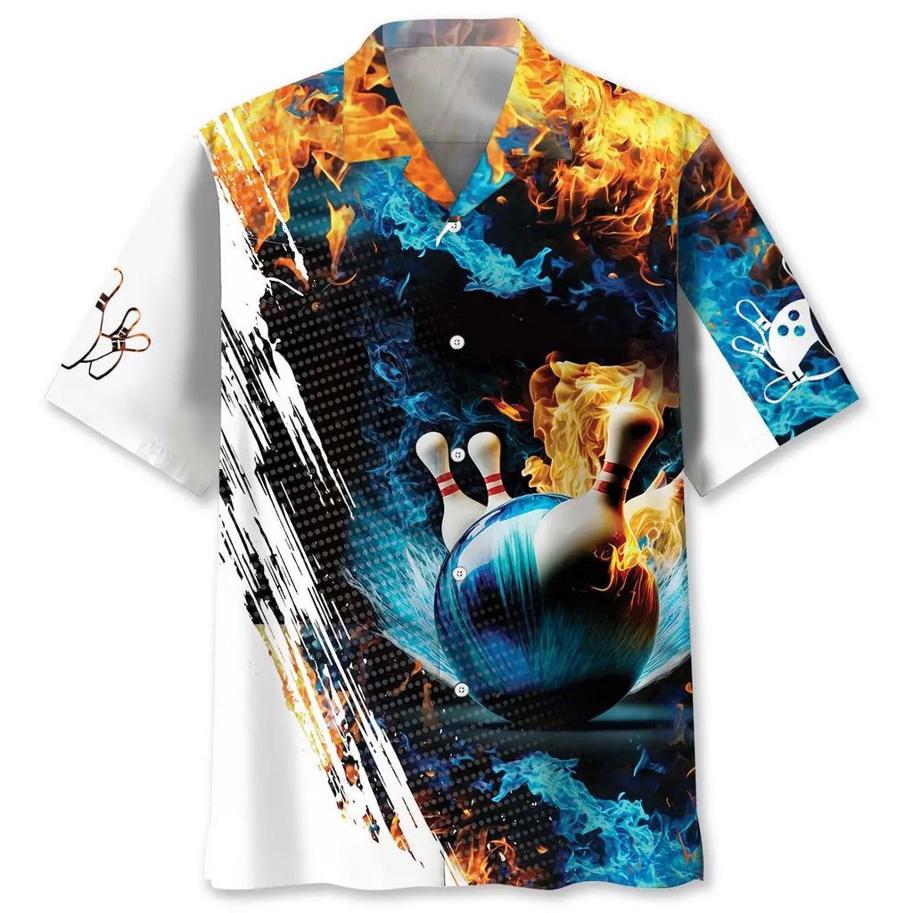 Hawaiian Shirt / Adults / S Bowling Water Fire Hawaiian Shirt