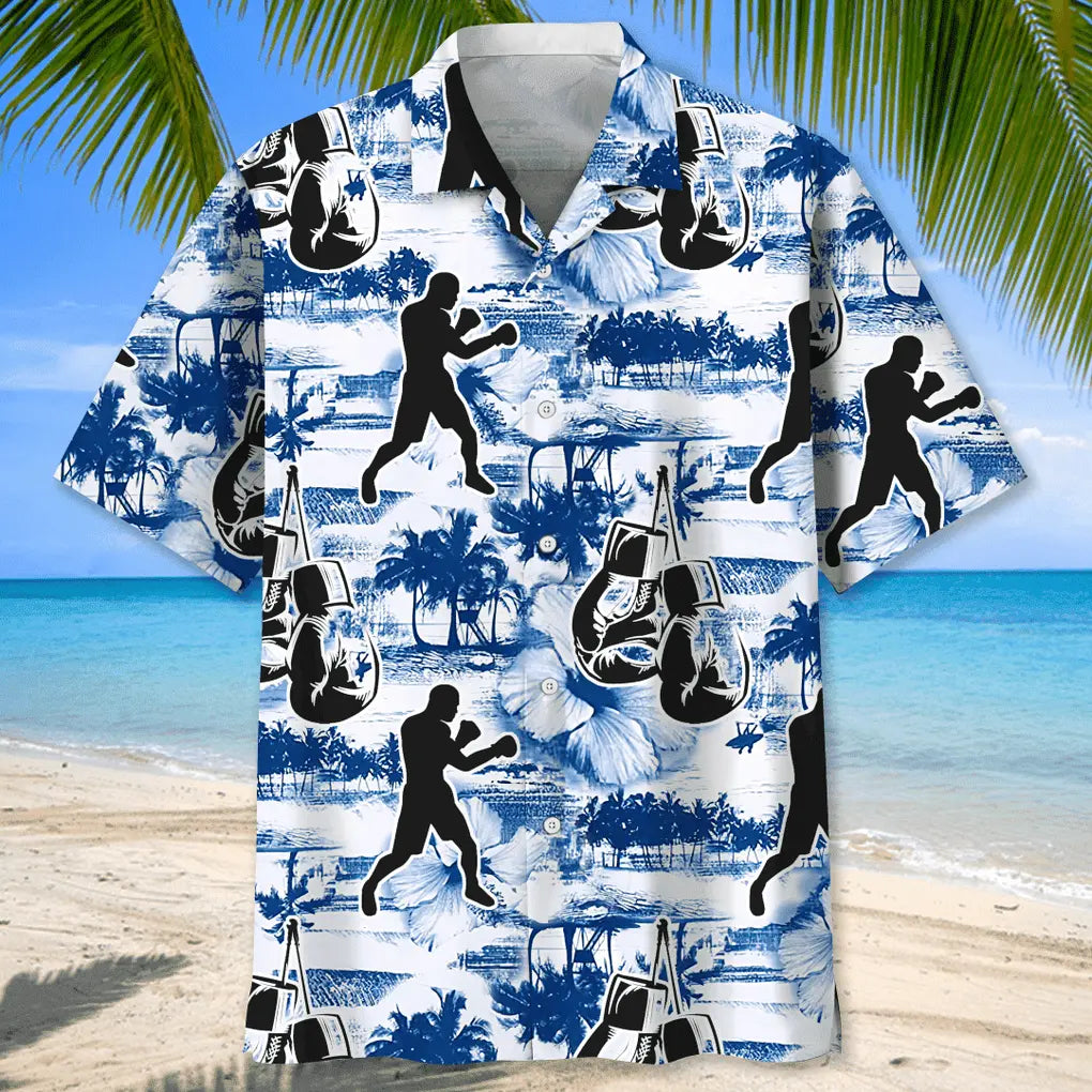 Boxing Blue Nature Hawaiian Shirt