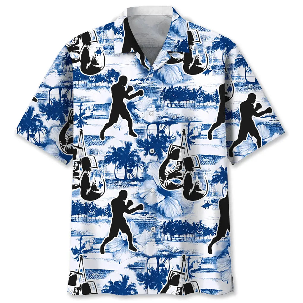 Hawaiian Shirt / Adults / S Boxing Blue Nature Hawaiian Shirt