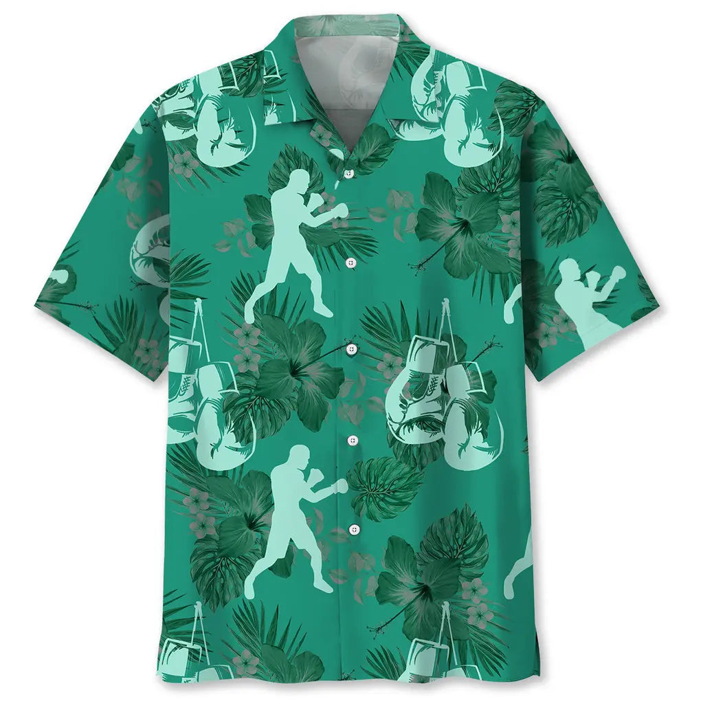 Hawaiian Shirt / Adults / S Boxing Kelly Green Hawaiian Shirt