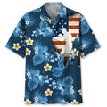 Hawaiian Shirt / Adults / S Boxing Usa Blue Tropical Hawaiian Shirt