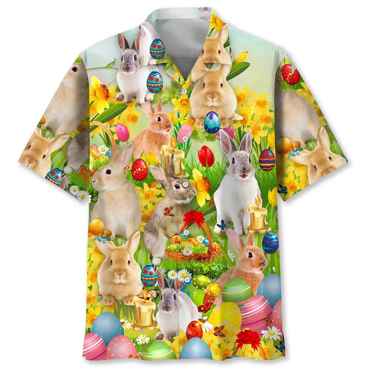 Hawaiian Shirt / Adults / S Bunny Easter Hawaiian Shirt Men