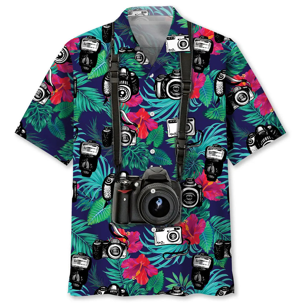 Hawaiian Shirt / Adults / S Camera Tropical Hawaiian Shirt