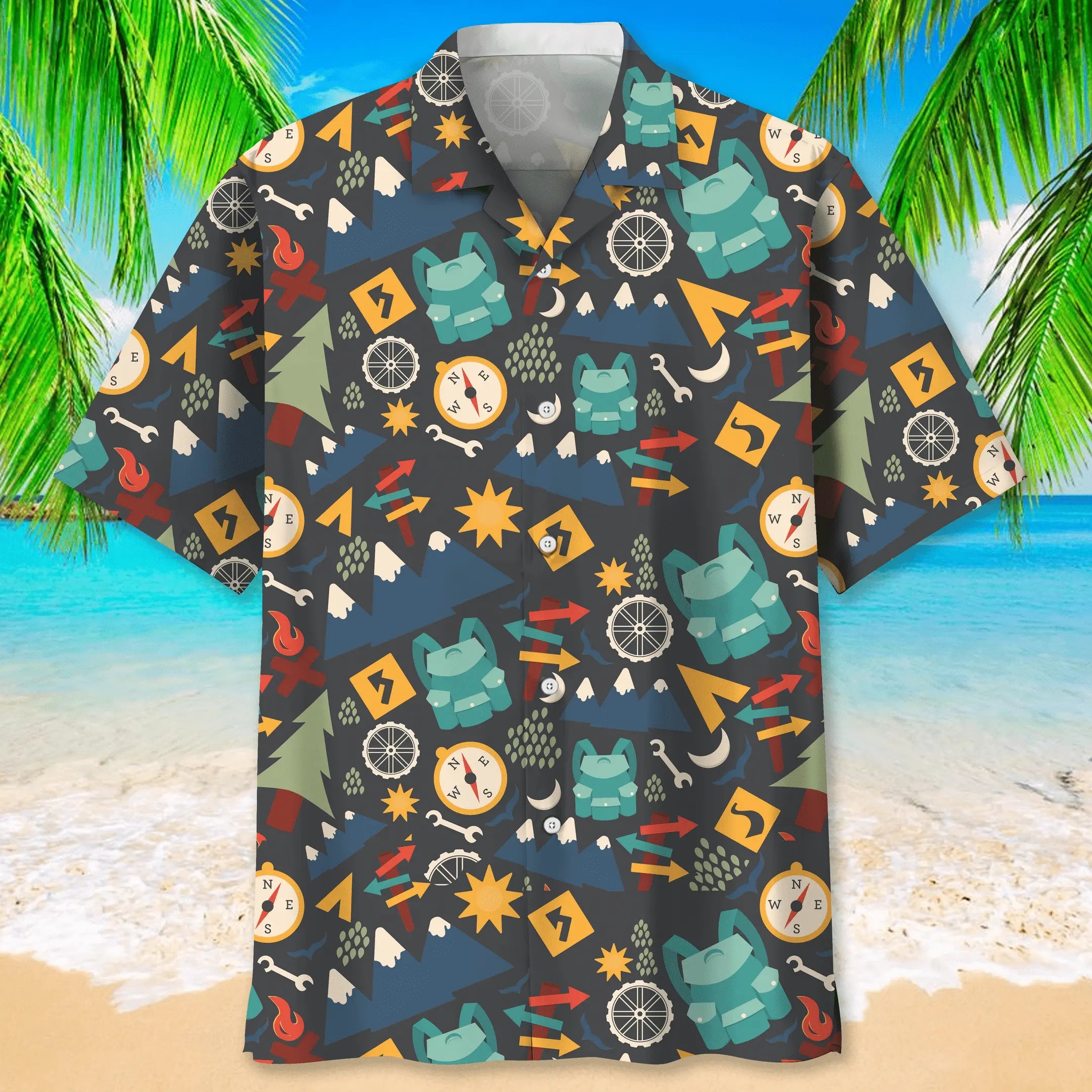 Camping Discover Hawaiian Shirt