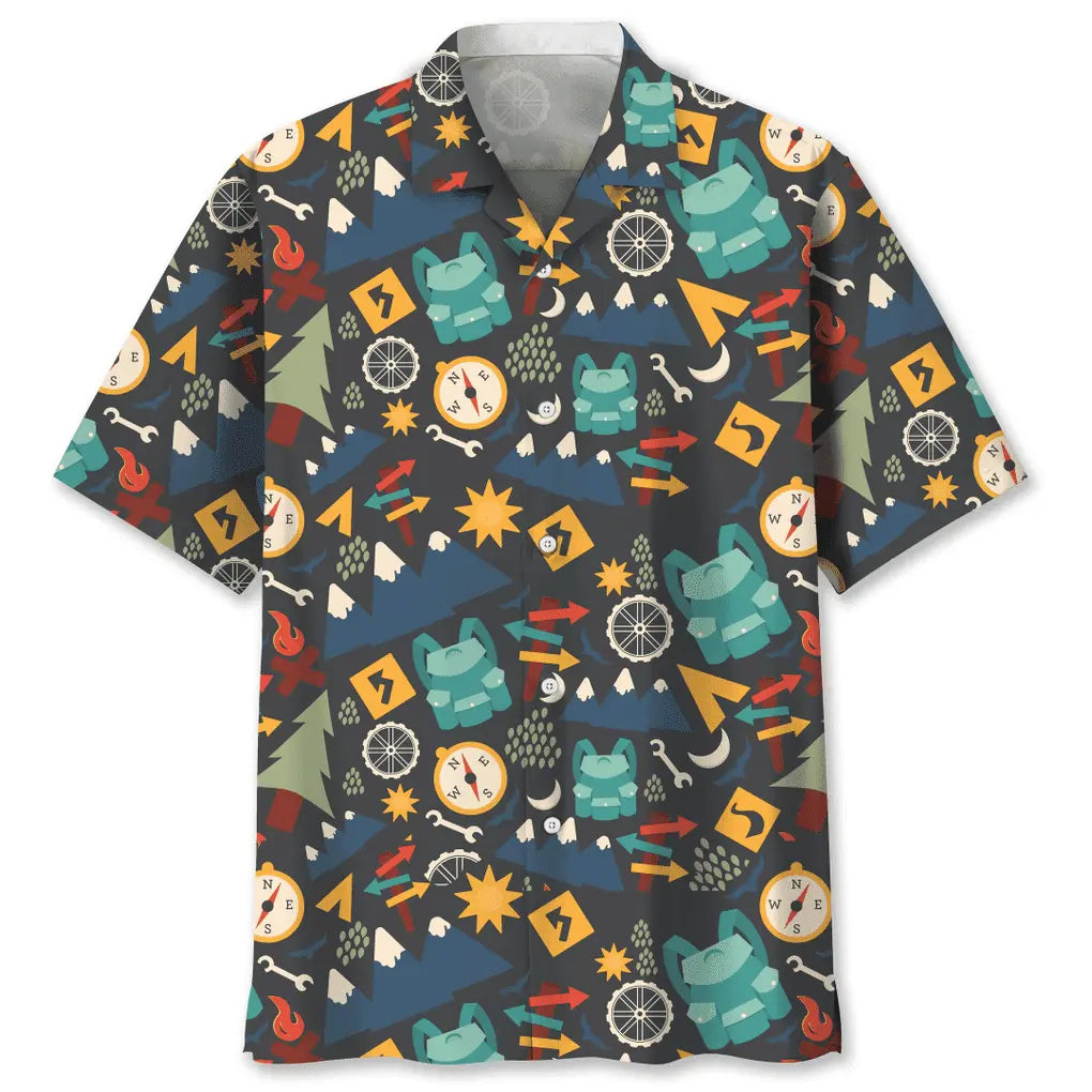 Hawaiian Shirt / Adults / S Camping Discover Hawaiian Shirt