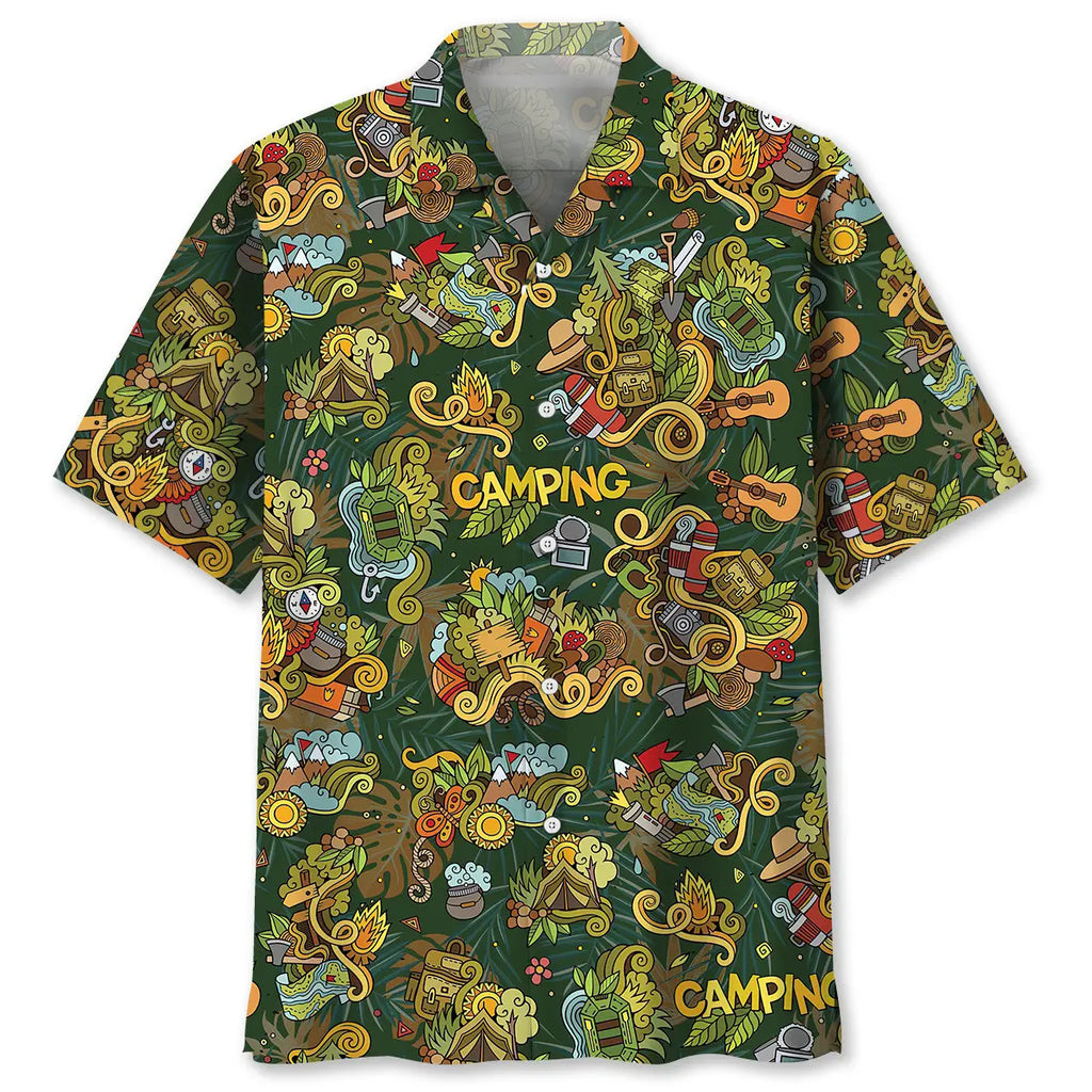 Hawaiian Shirt / Adults / S Camping Gear Hawaiian Shirt