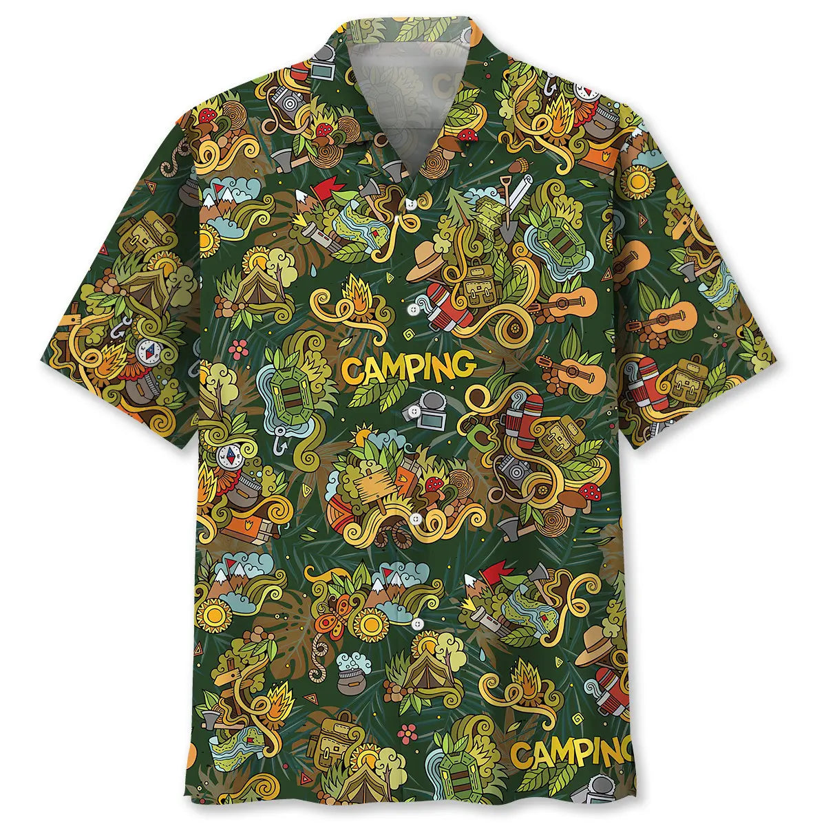 Hawaiian Shirt / Adults / S Camping Gear Hawaiian Shirt