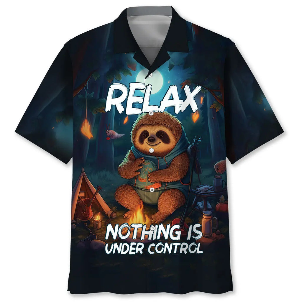 Hawaiian Shirt / Adults / S Camping Relax Hawaiian Shirt