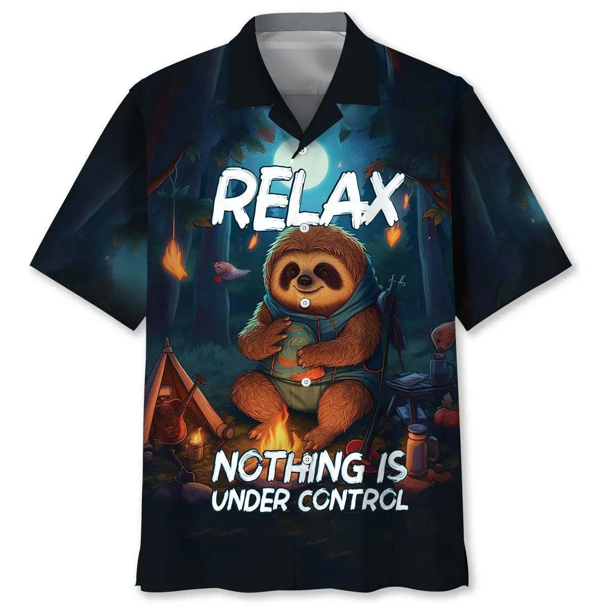 Hawaiian Shirt / Adults / S Camping Relax Hawaiian Shirt