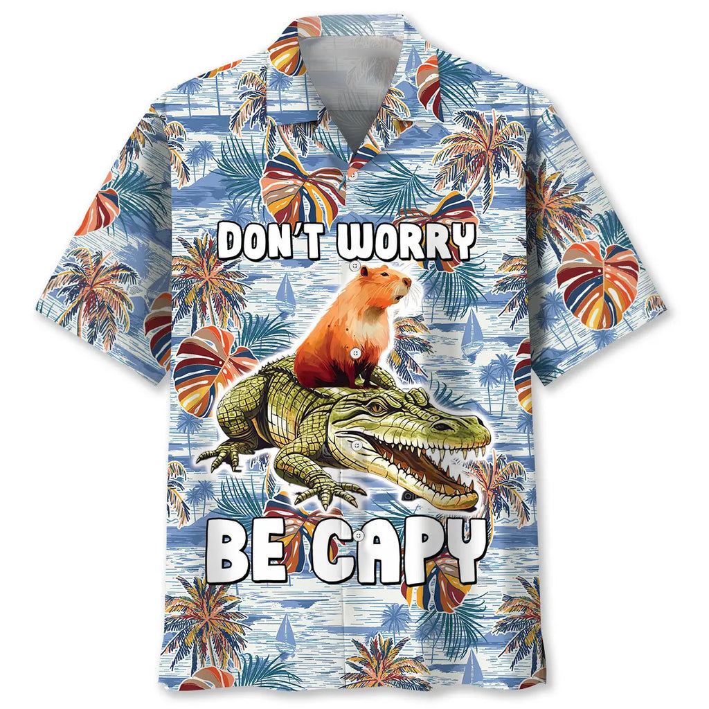 Hawaiian Shirt / Adults / S Capybara Be Capy Hawaiian Shirt