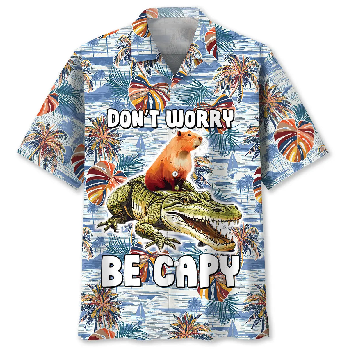 Hawaiian Shirt / Adults / S Capybara Be Capy Hawaiian Shirt