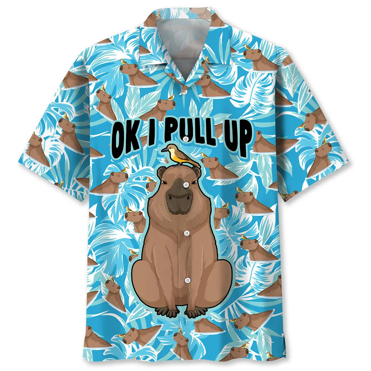Hawaiian Shirt / Adults / S Capybara Pull Up Hawaiian Shirt