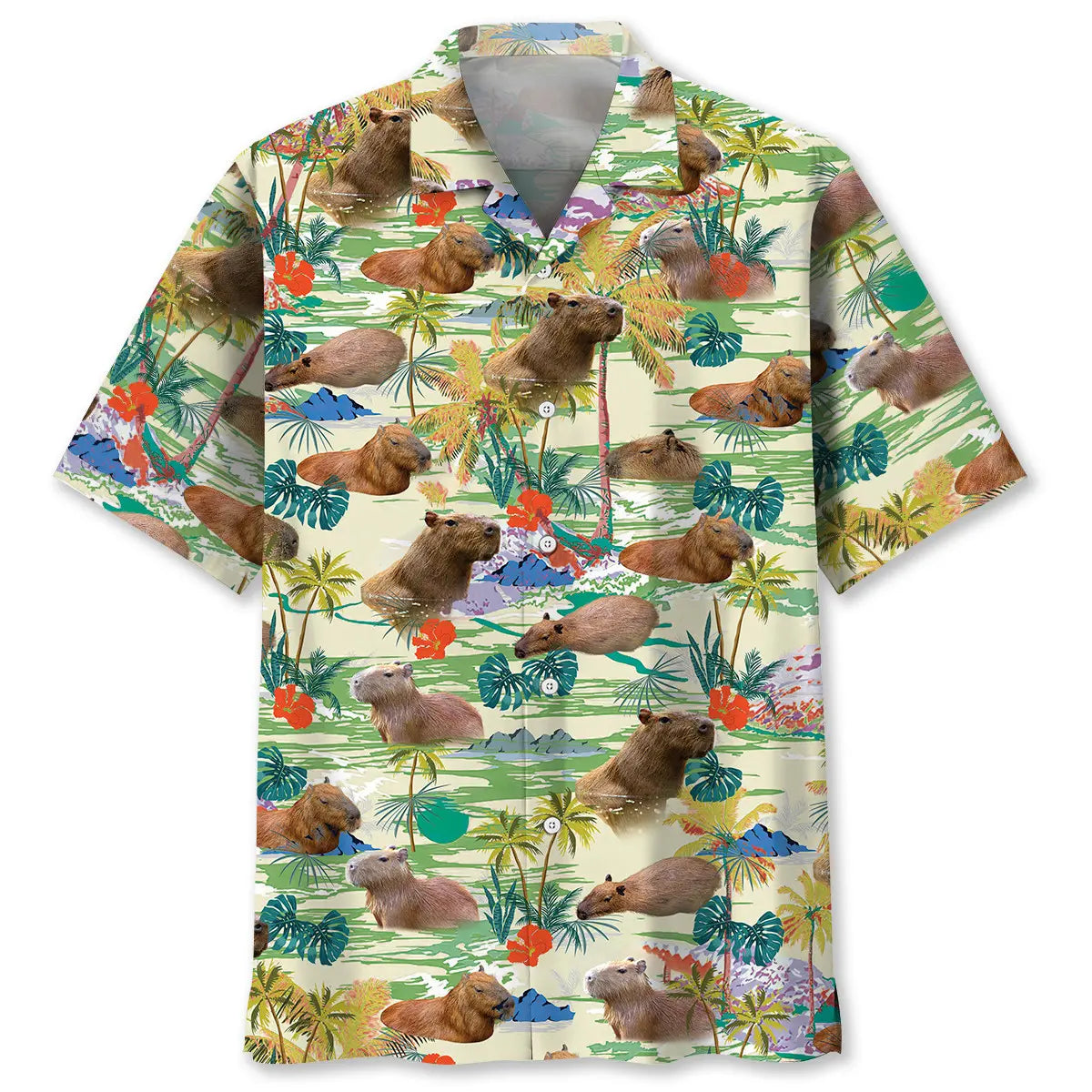 Hawaiian Shirt / Adults / S Capybara Tropical Hawaiian Shirt