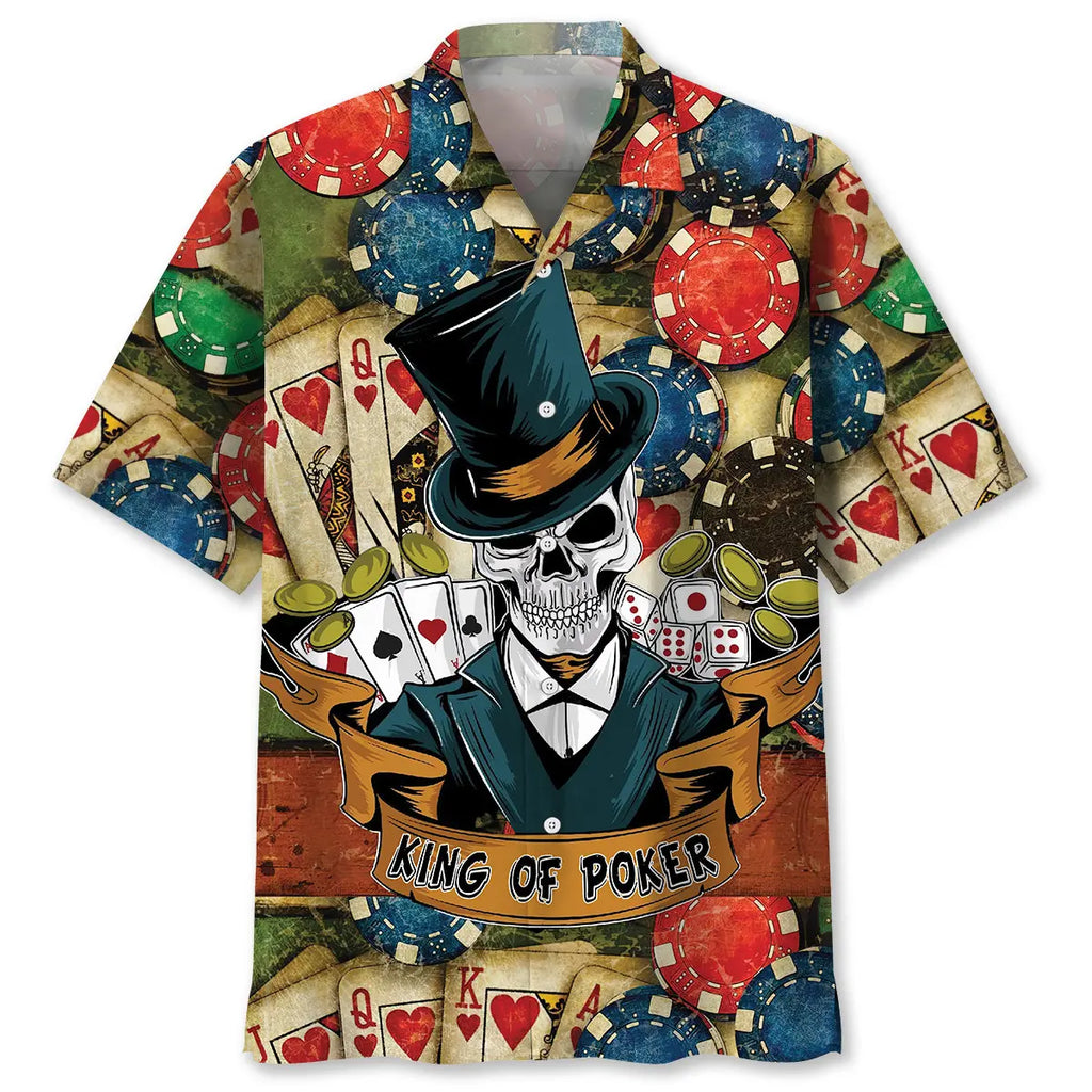 Hawaiian Shirt / Adults / S Casino Skull Hawaiian Shirt