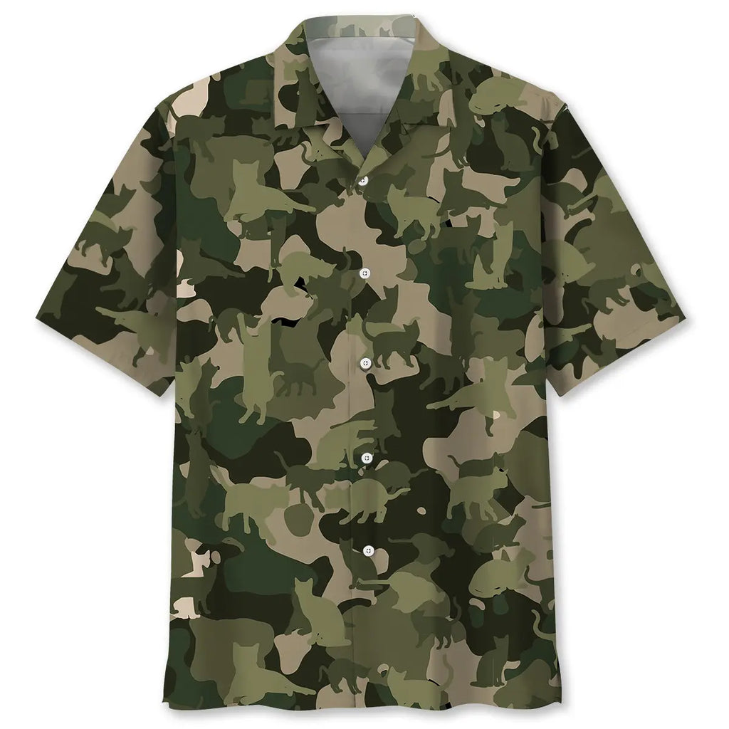 Hawaiian Shirt / Adults / S Cat Pattern Hawaiian Shirt
