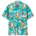 Hawaiian Shirt / Adults / S Cat Surfing Hawaiian Shirt