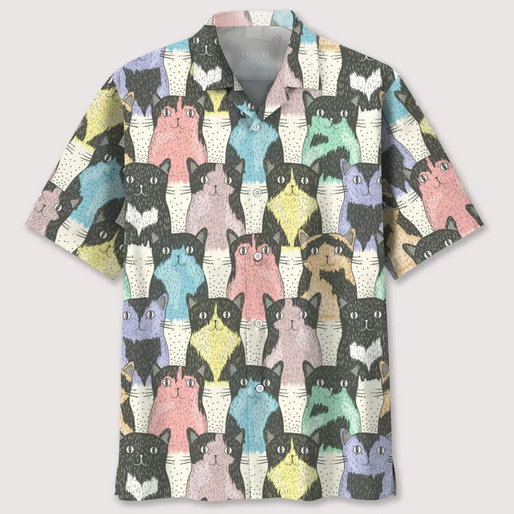 Hawaiian Shirt / Adults / S Cats Cute Hawaiian Shirt