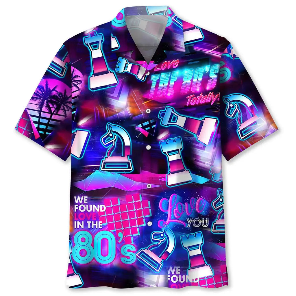 Hawaiian Shirt / Adults / S Chess 80S Hawaiian Shirt