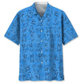 Hawaiian Shirt / Adults / S Chihuahua Blue Tropical Hawaiian Shirt