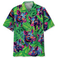 Hawaiian Shirt / Adults / S Colorful Art Graffiti Style Pig Hawaiian Shirt