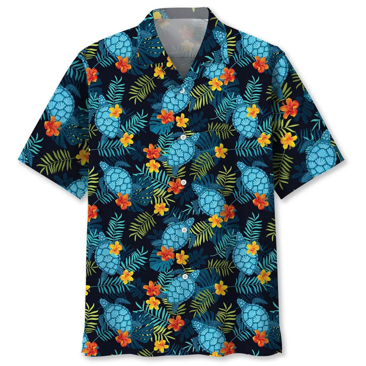 Hawaiian Shirt / Adults / S Colorful Turtle Tropical Hawaiian Shirt