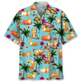 Hawaiian Shirt / Adults / S Corgi Beach Hawaiian Shirt